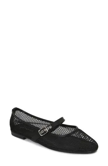 BERNESS Jessica Mesh Mary Jane Flat in Black Mesh at Nordstrom Rack, Size 5.5 | Nordstrom Rack