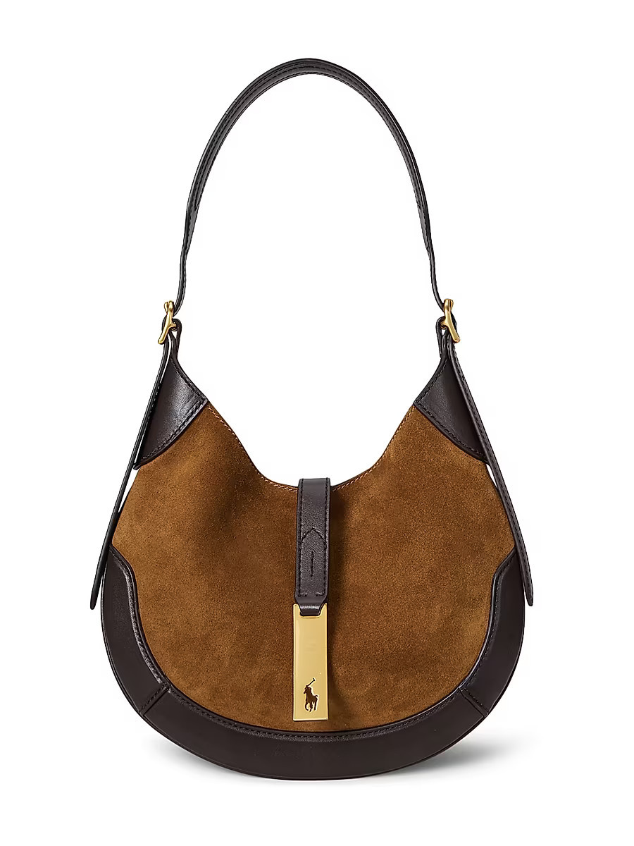 Women's Polo ID Suede & Leather Bag - Maple And Tobacco | Saks Fifth Avenue