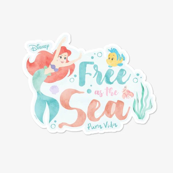 Disney Ariel Free at Sea Sticker | Pura Vida Bracelets