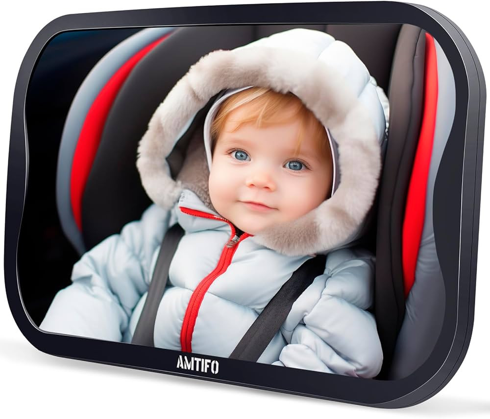 Baby Car Mirror for Rear-Facing Seat - Shatterproof & No-Shake Design,Wide-Angle View,Easy Instal... | Amazon (US)