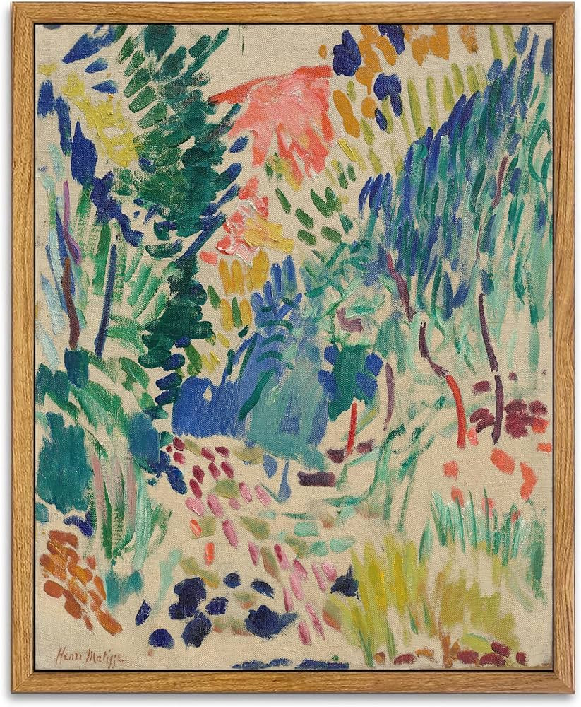 KBKBART Framed Canvas Wall Art, Vintage Abstract Matisse Wall Art Exhibition Posters for Room Aes... | Amazon (US)