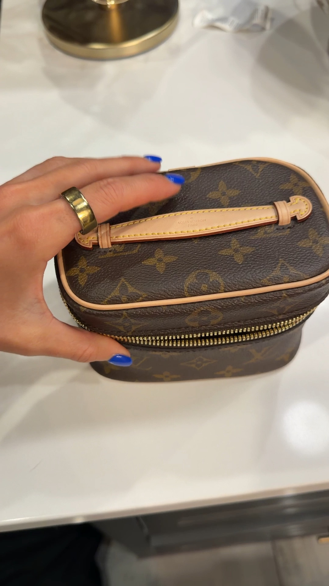 How I use my little vanity bag for travel! @Fashionphile #fashionphilepartner #fashionphilefinds