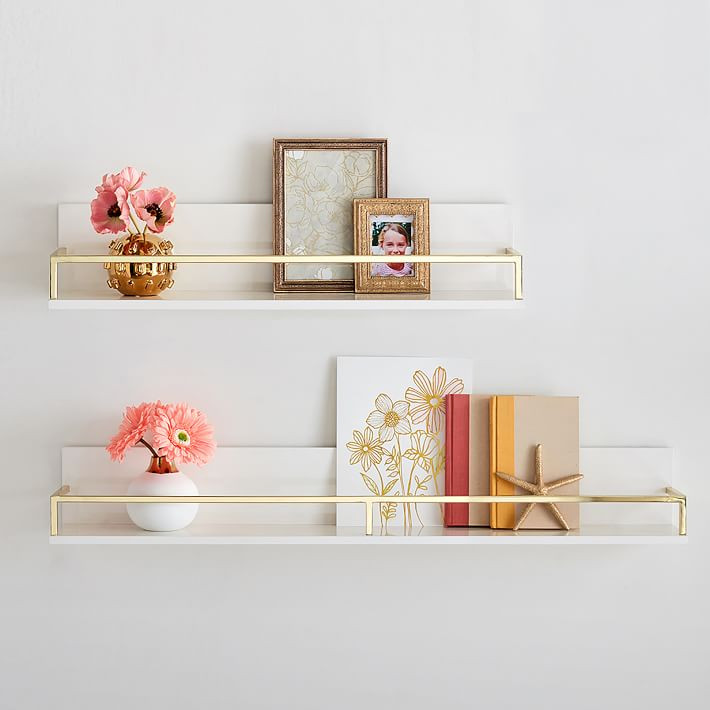 Gold Polished Shelves (24"–36") | West Elm (US)