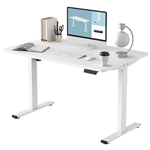 FLEXISPOT EN1 Essential Electric White Stand Up Desk Workstation 48 x 30 Inches Whole-Piece Desktop  | Amazon (US)
