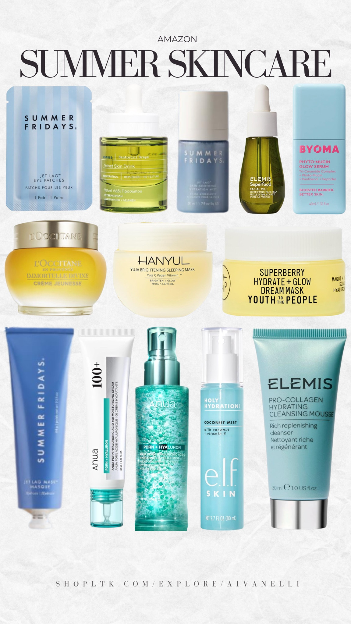 Amazon summer skincare

Summer skincare routine
Lightweight daily moisturizer
SPF protection essentials
Hydrating facial mist
Vitamin C glow serum
Oil free skincare picks
Beach day skin prep
Sun care beauty favorites
Dewy healthy skin look

#LTKSeasonal #LTKSaleAlert #LTKBeauty