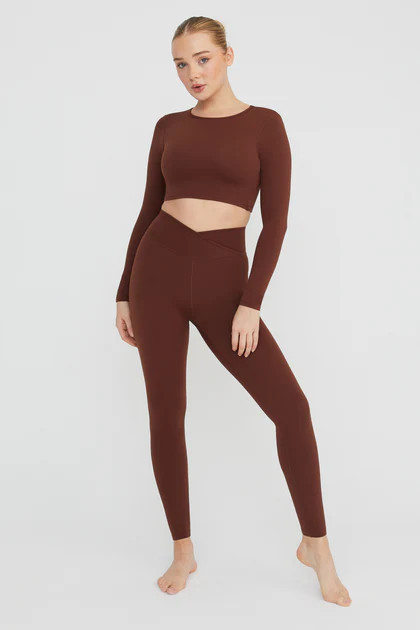 DAYFLEX WRAP HIGH WAISTED LEGGING - WALNUT | TALA (UK)