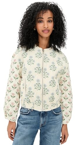 [BLANKNYC] Women's Block Party Jacket, Color Block Floral, S | Amazon (US)