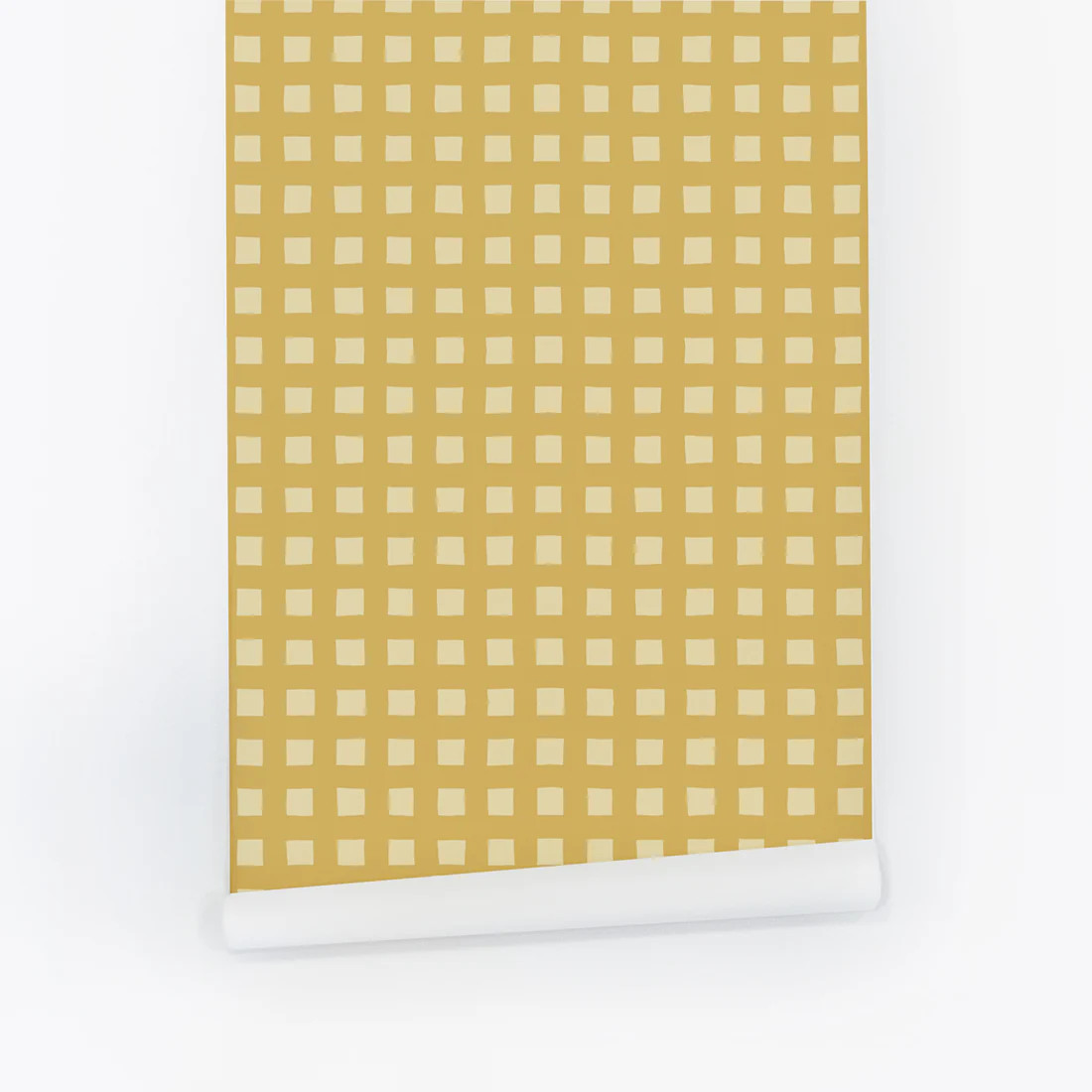Butter Yellow Modern Plaid Wallpaper | Livettes Wallpaper