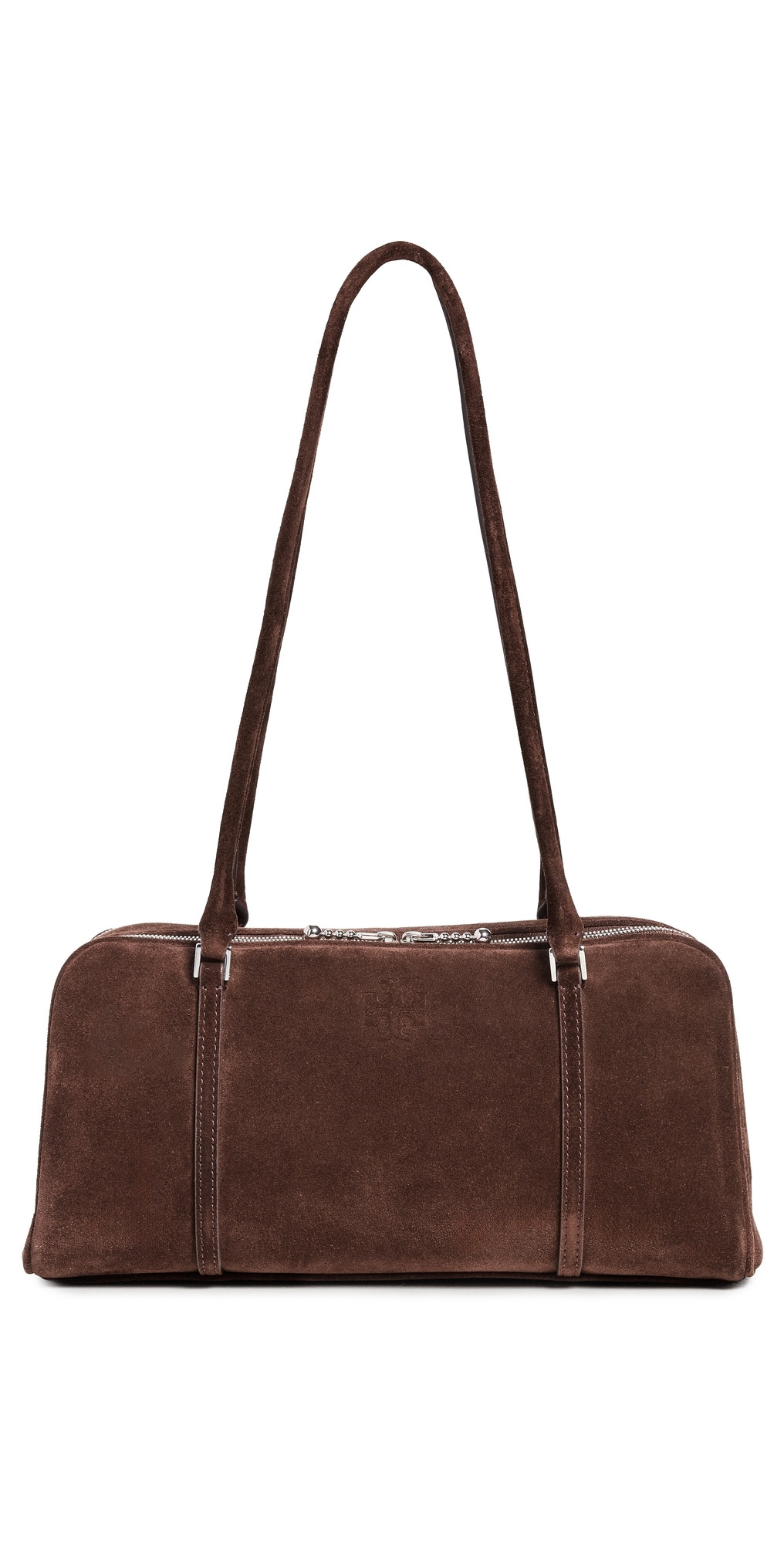 Tory Burch Marshmallow Suede Small Satchel Dark Cocoa One Size | Shopbop