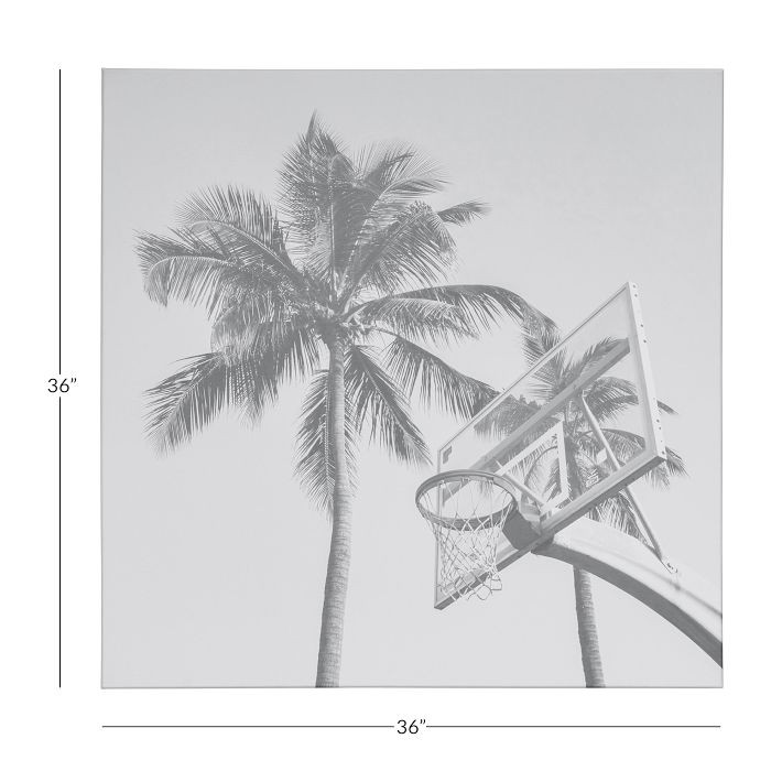 Basketball Hoop Canvas Wall Art | Pottery Barn Teen