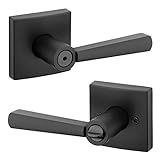 Baldwin Spyglass Privacy Lever for Bedroom or Bathroom Door Handle in Matte Black Featuring Microban | Amazon (US)