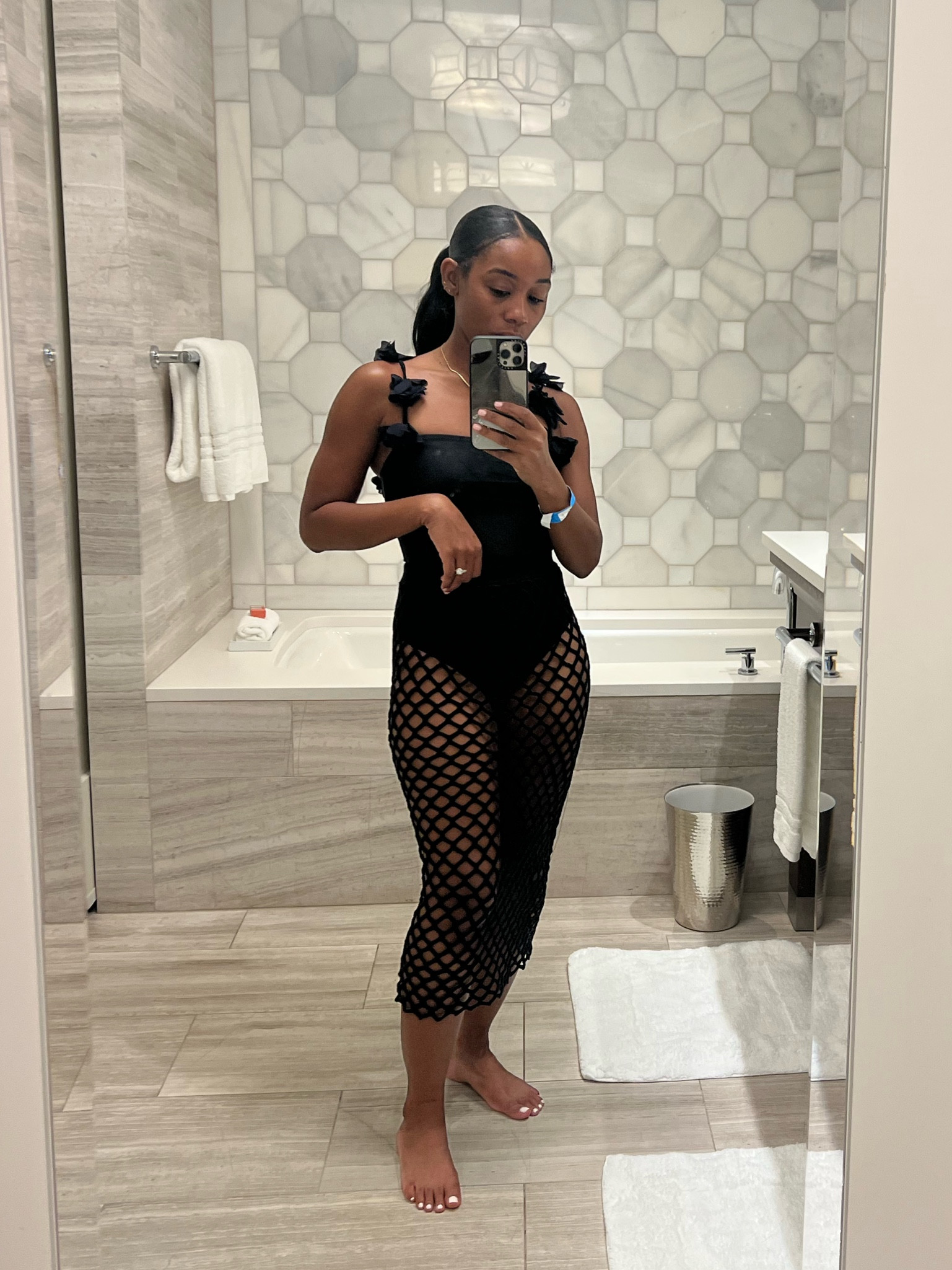 Flower strap one piece swimsuit and coverup skirt 

#LTKstyletip #LTKswim #LTKtravel