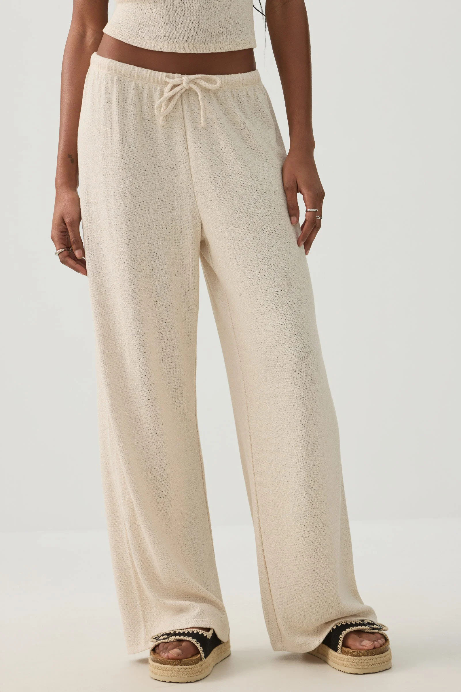 Drawstring Wide Leg Pants | Ardene