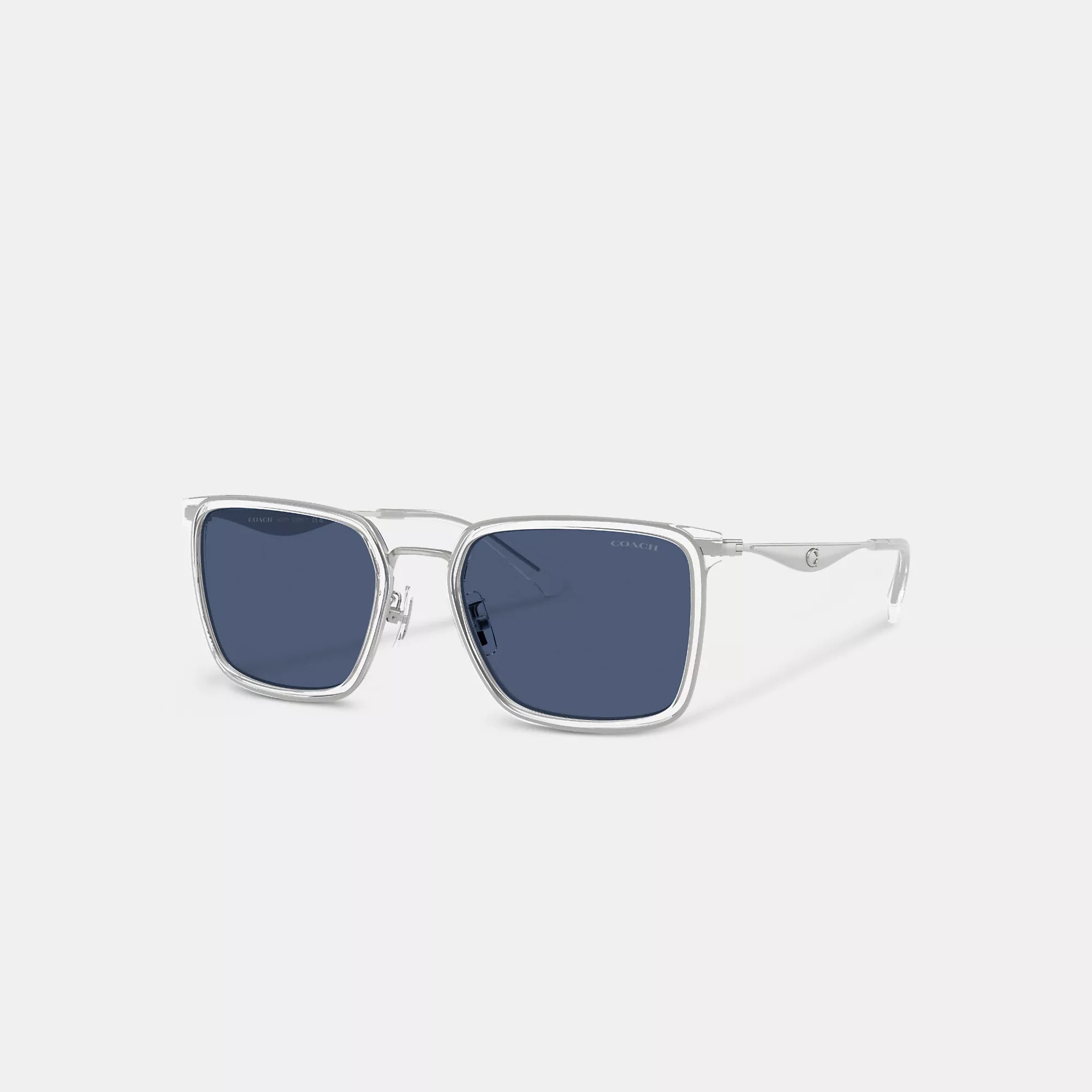 C Hardware Metal Square Sunglasses | Coach (US)