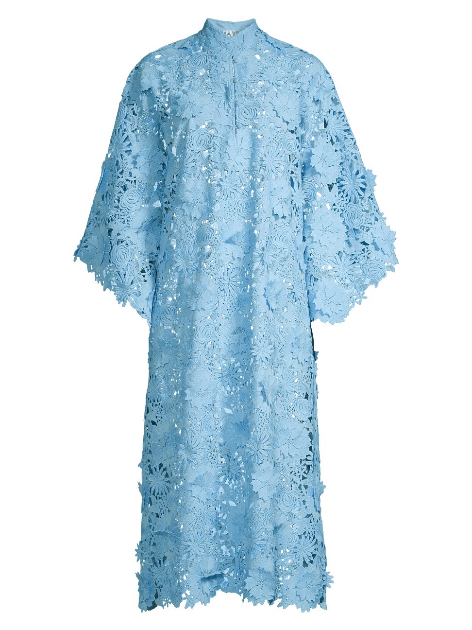 Women's Floral-Lace Caftan Midi-Dress - Baltic Sea | Saks Fifth Avenue