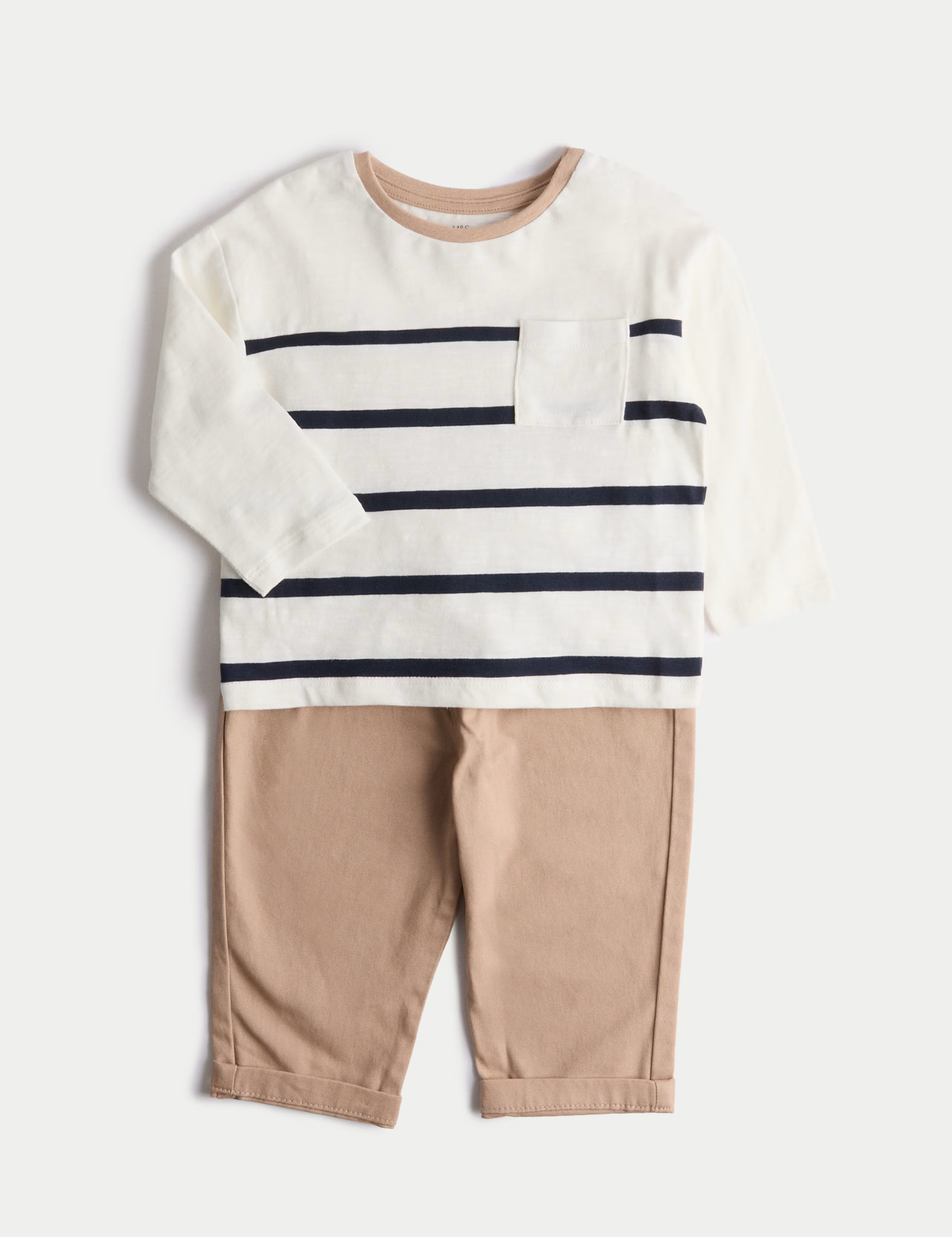 3pc Pure Cotton T-Shirt & Shacket Outfit (0-3 Yrs) | Marks & Spencer (UK)