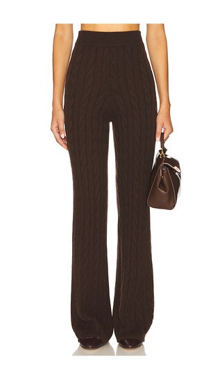 Cable Knit Pants in Mocha | Revolve Clothing (Global)