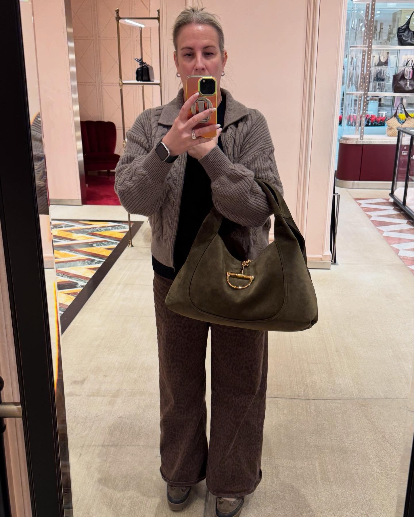 This Softbit Maxi is everything!  Super strong magnetic horse bit closure.  Inside detachable pouch!  Comes in a rich caramel brown as well

Gucci bags, tote bag, luxury bag, luxury tote, suede bag, suede tote, oversized tote

#LTKmomlife