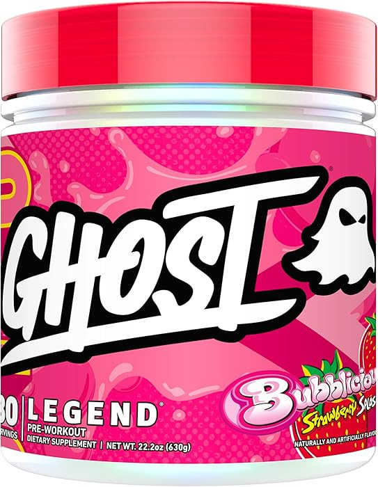 GHOST Legend Pre-Workout Powder, Bubblicious Strawberry Splash - 30 Servings – Pre-Workout for ... | Amazon (US)
