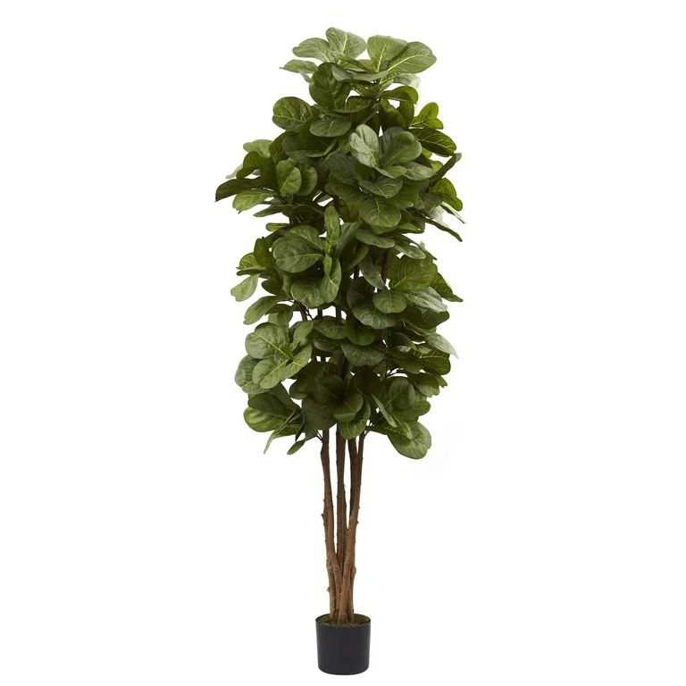 Nearly Natural 6 Feet Fiddle Leaf Fig Artificial Tree, Green | Walmart (US)