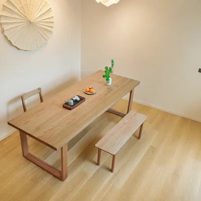 Solid Wood Dining Table Rectangular Dining Table | Wayfair North America