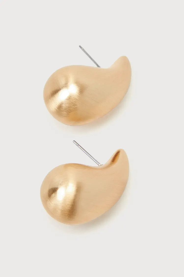 Bold Moment Gold Teardrop Earrings | Lulus