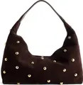 Madewell The Mylie Studded Suede Shoulder Bag in Dried Acorn at Nordstrom Rack | Nordstrom Rack