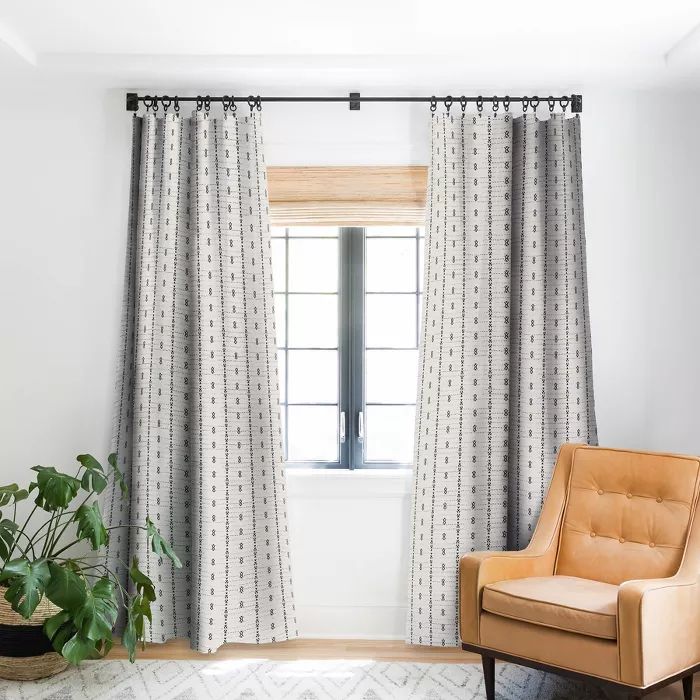 Holli Zollinger FRENCH LINEN TRIBAL STRIPE Single Panel Blackout Window Curtain - Deny Designs | Target