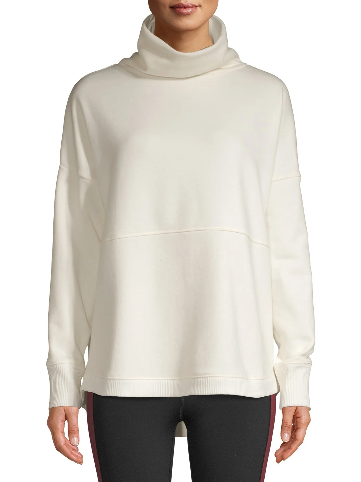 Athletic Works Women's Athleisure Cowl Neck Tunic Sweatshirt | Walmart (US)