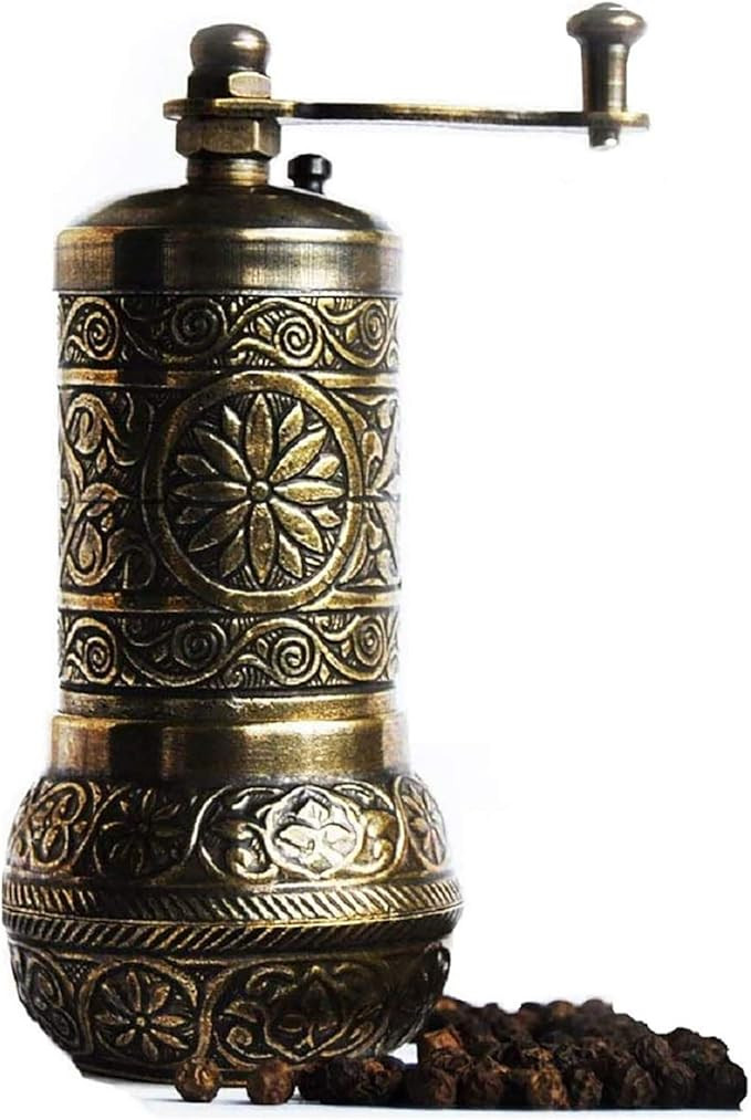 Bazaar Anatolia Turkish Grinder, Pepper Mill, Spice Grinder, Pepper Grinder (4.2'', Antique Gold)... | Amazon (US)
