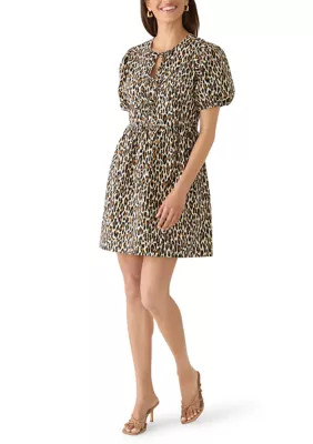 Women's Short Puff Sleeve Bow Front Mini Dress | Belk