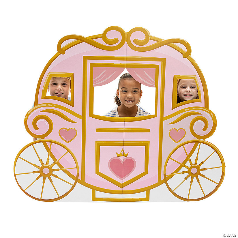 44" Pink Princess Party Carriage Cardboard Cutout Stand-In Stand-Up | Oriental Trading Company