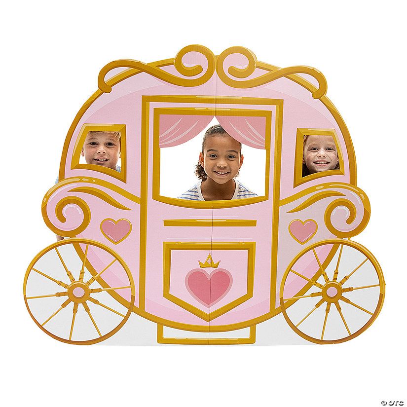 Pink Princess Party Carriage Photo Prop Cardboard Cutout Stand-Up | Oriental Trading Company