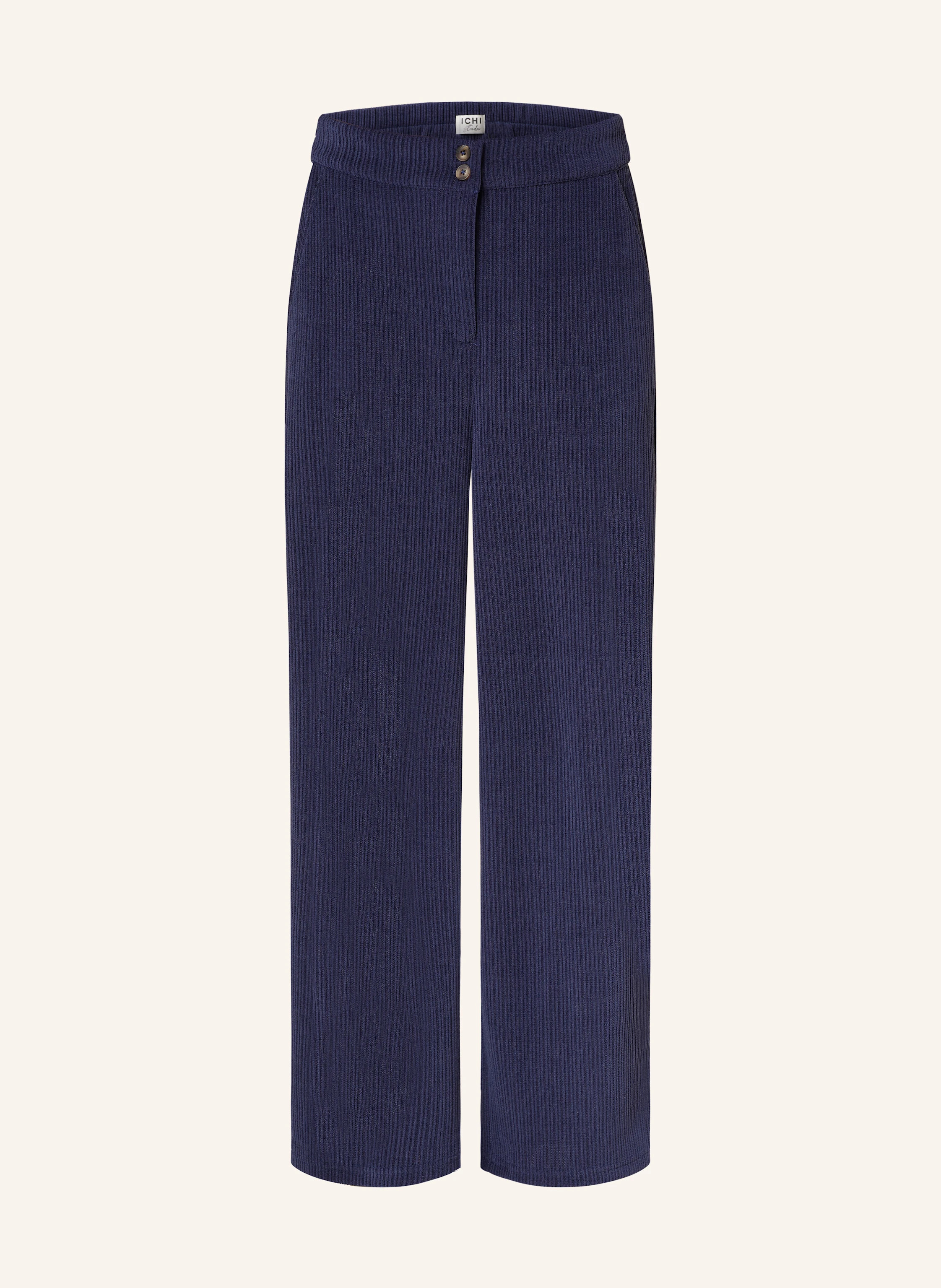 ICHI Marlenehose IHKATE aus Cord in dunkelblau | Breuninger (DACH)