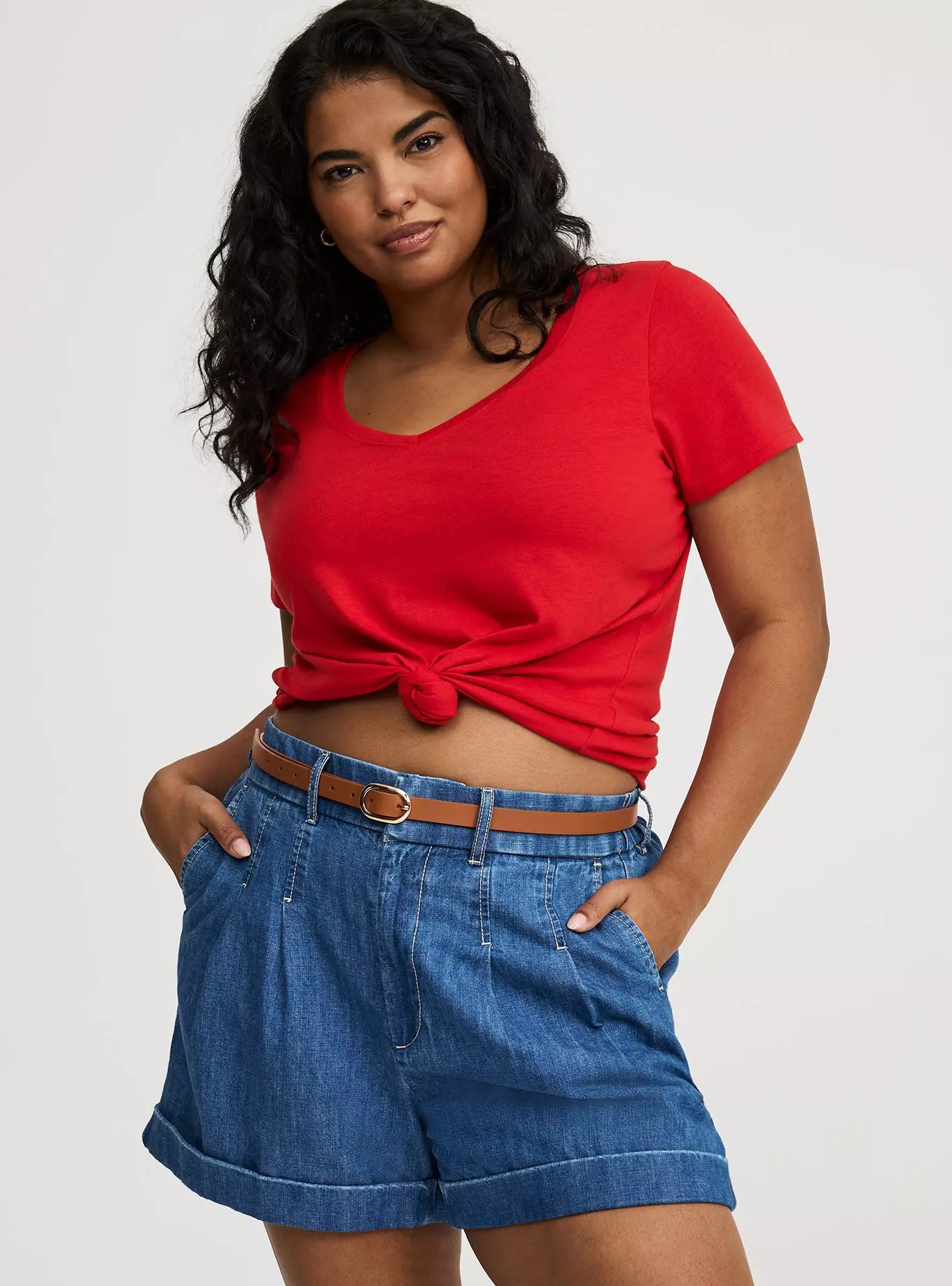 Girlfriend Signature Jersey V-Neck Tee | Torrid (US & Canada)