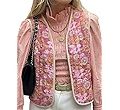 Women's Cropped Floral Quilted Vest Lightweight Printed Sleeveless Puffer Padded Coat Gilet | Amazon (US)