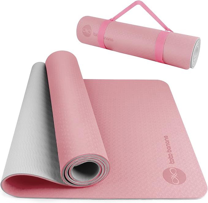 BOBO BANANA 1/4 Thick TPE Yoga Mat,72"x24" Eco-friendly Non-Slip Exercise & Fitness Mat for Men&W... | Amazon (US)