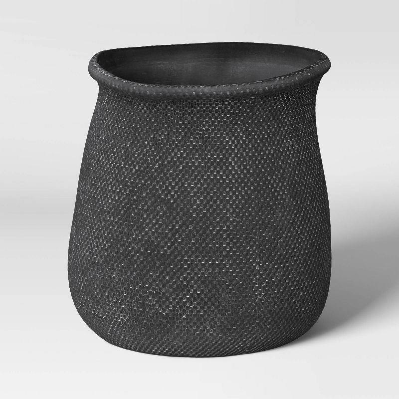 8" Ceramic Textured Freeform Indoor/Outdoor Planter Dark Gray - Threshold™ | Target