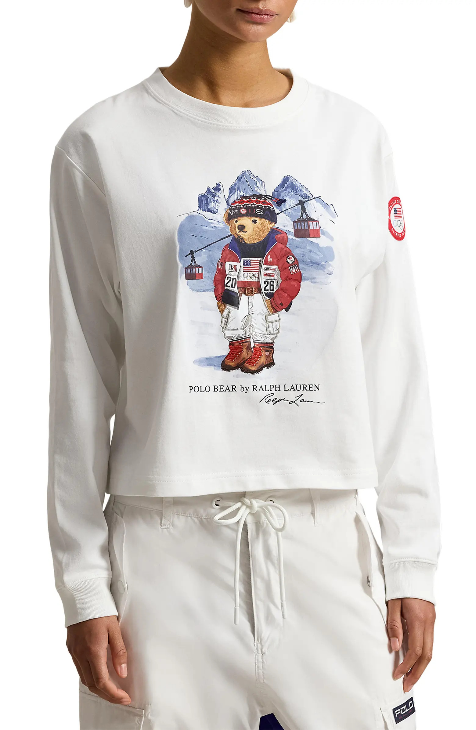 Polo Ralph Lauren Team USA Polo Bear Long Sleeve Graphic T-Shirt | Nordstrom | Nordstrom