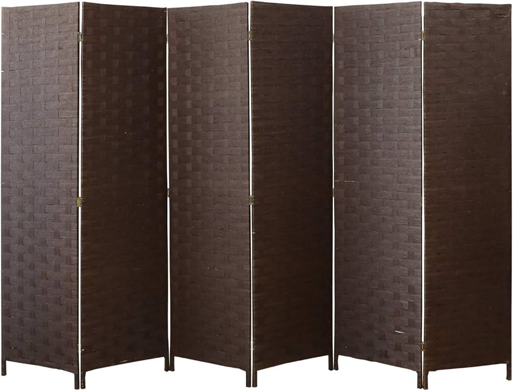Room Divider and Folding Privacy Screen, Wall Divider with Dual Sides Weaved, 6 Panel Room Screen... | Amazon (US)