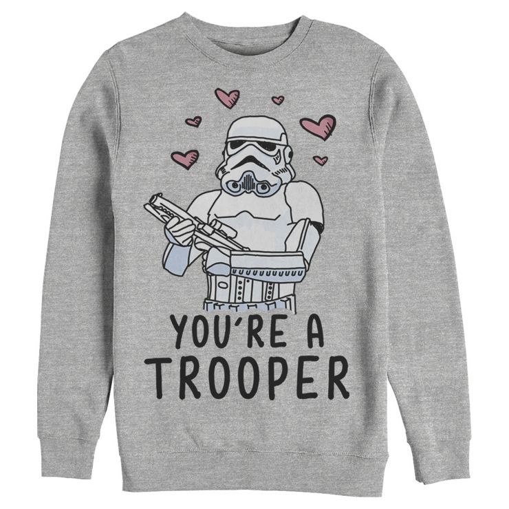 Men's Star Wars Valentine's Day You're A Trooper Sweatshirt | Target