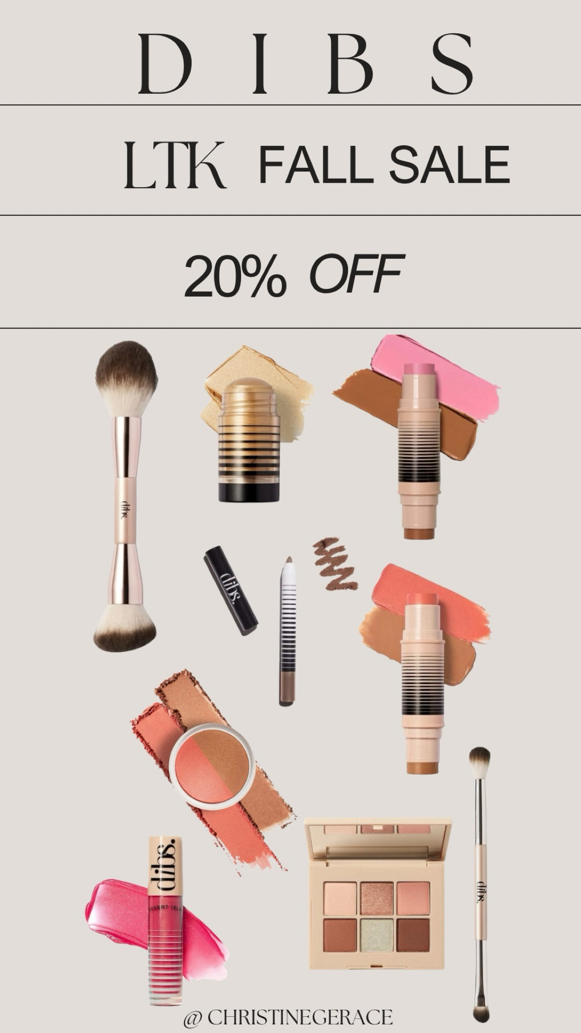 Dibs LTK exclusive sale 20% off 

Use code LTK at checkout !! 

#LTKBeauty #LTKSaleAlert #LTKFallSale