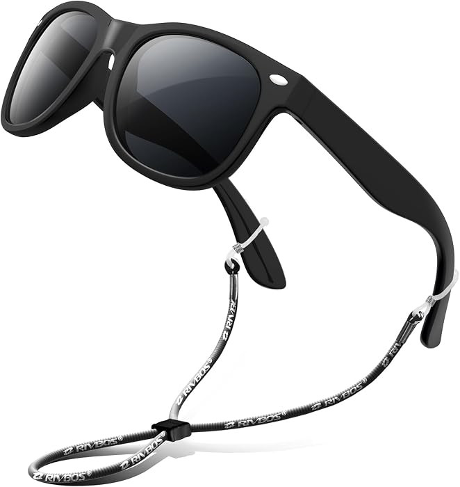 RIVBOS Kids Sunglasses Polarized UV400 TPE with Strap for Boys Girls RBK004 | Amazon (US)