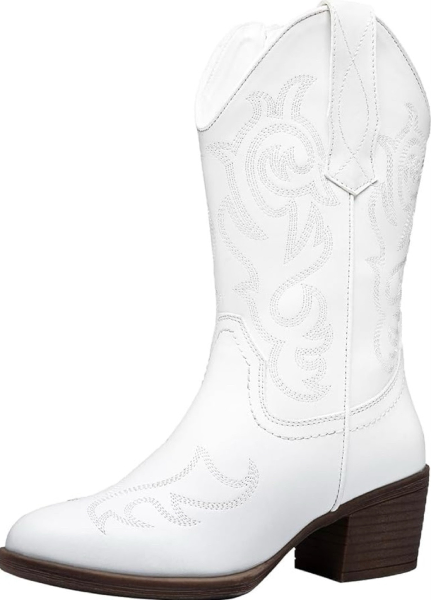White cowgirl style boots that are perfect for upcoming Fall! Ankle white cowgirl style boots go with jeans, dresses, shorts or just about any style 

#LTKStyleTip #LTKFallSale #LTKShoeCrush
