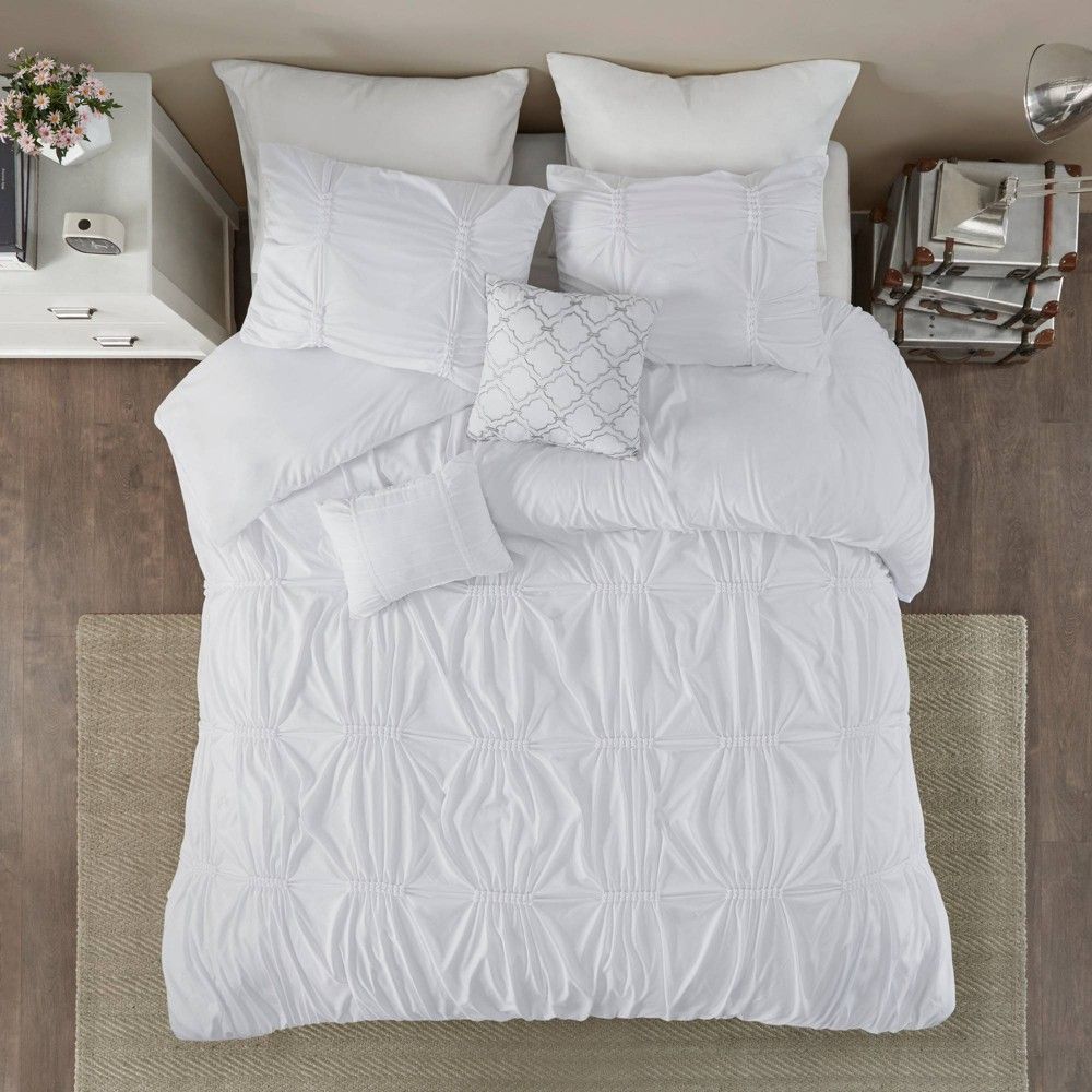 4pc Twin/Twin XL Rory Duvet Cover Set White | Target