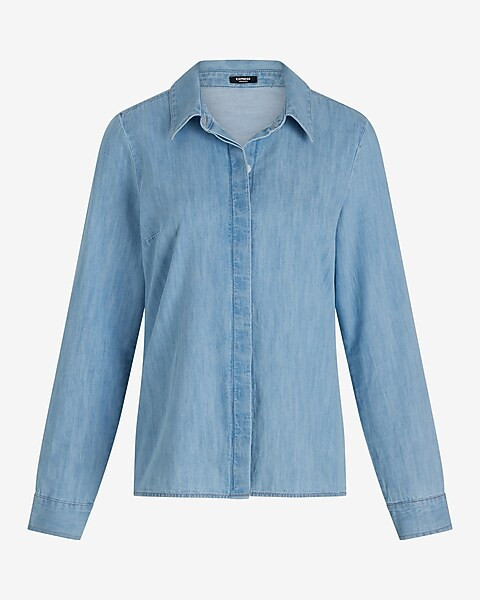 Relaxed Denim Portofino Shirt | Express