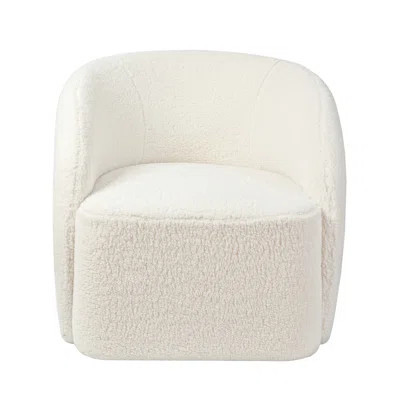 Charlbury Fully Padded Boucle Accent Chair With Curved Back | Wayfair North America