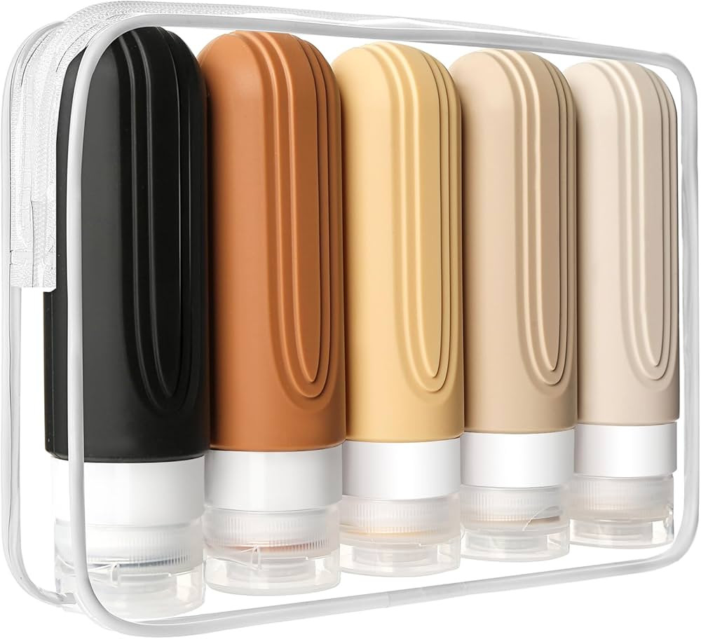 CHEODIN Travel Bottles for Toiletries, 5 Pack TSA Approved Travel Size Containers, 3oz Leak Proof... | Amazon (US)