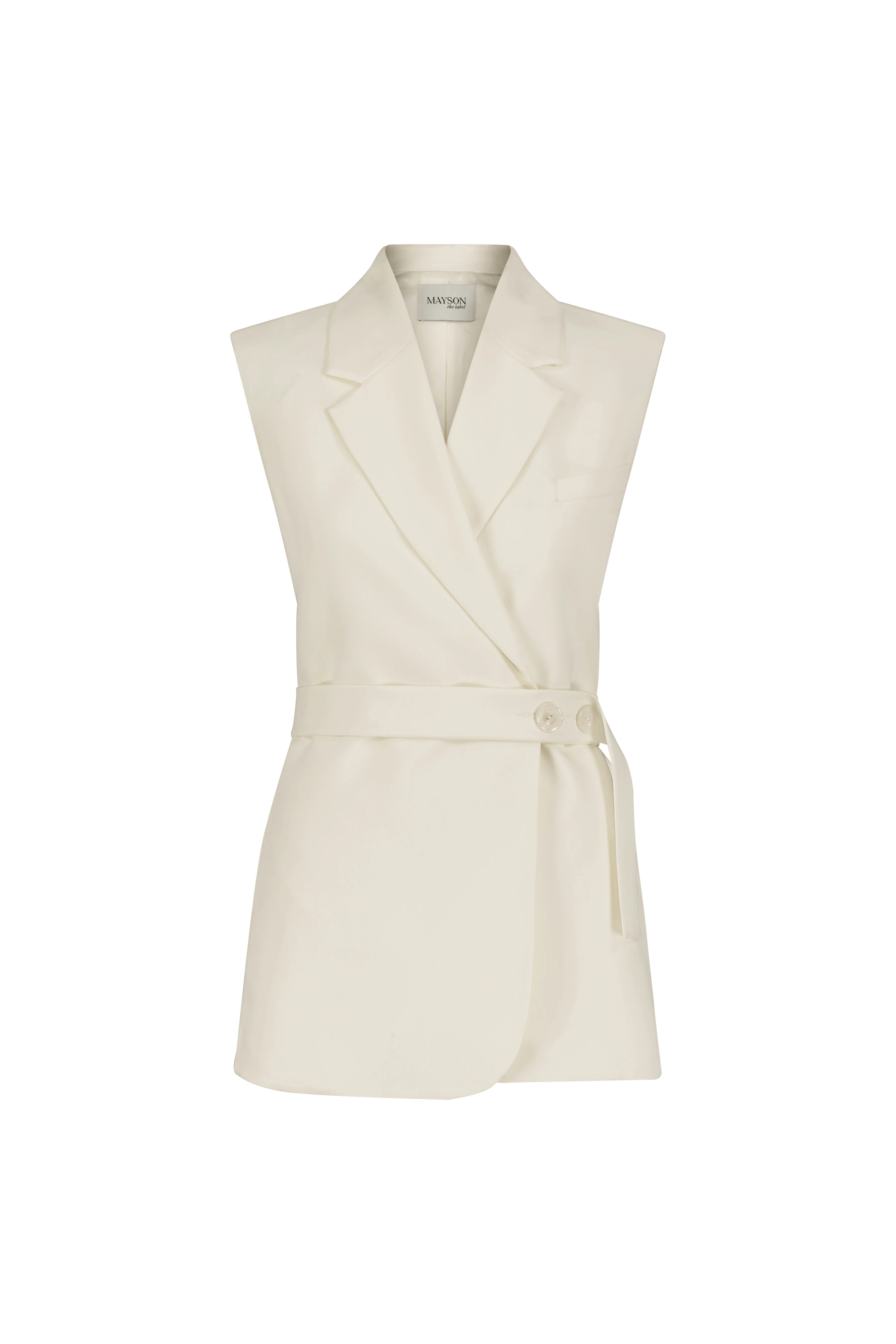 Sleeveless Belted Blazer | MAYSON the label