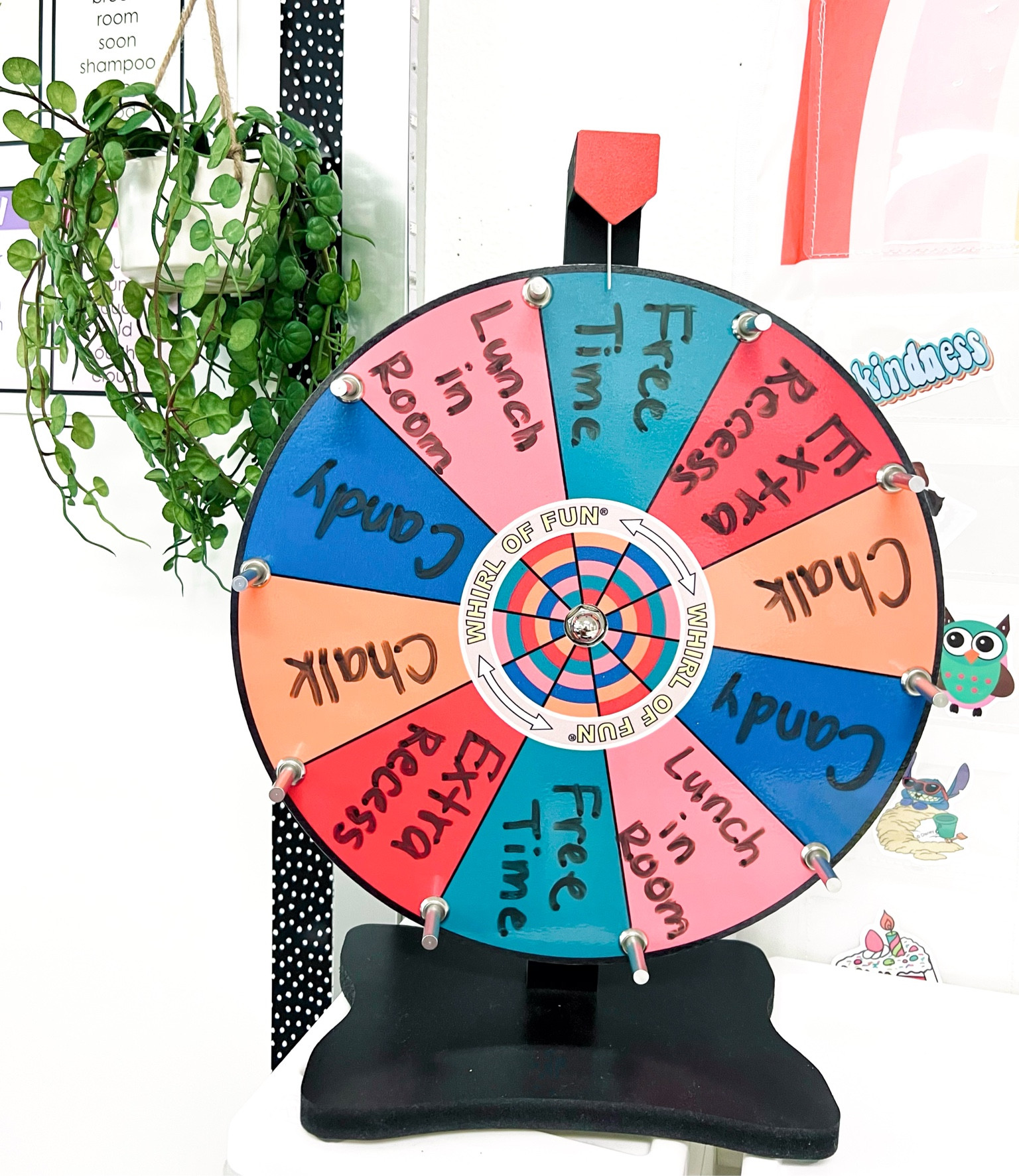 One of my kiddos parents kindly donated this wheel & other goodies for our classroom🤩💗 I am SO excited to use this as our class reward system. If the students win the “Teacher Vs. Students” game for the week, 1 student gets to spin the wheel & the class wins that reward!! They already got free time for winning the 1st week!!

#LTKBacktoSchool #LTKkids #LTKunder50